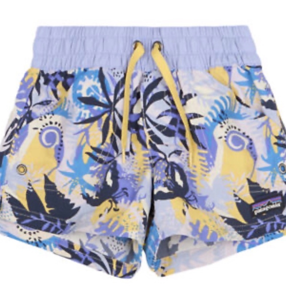 Patagonia sz XS or 5/6 Blue and Yellow Patterned Shorts like new condition